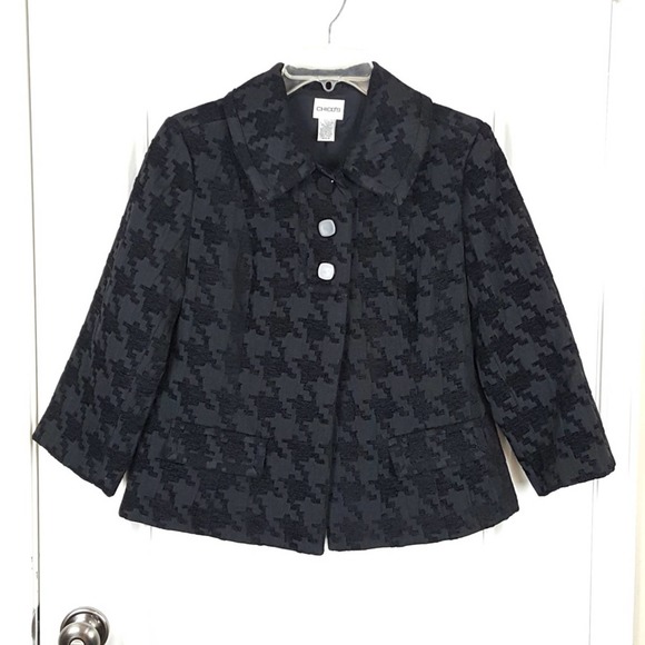 Chico's Jackets & Blazers - Chico's | Black Cropped Swing Coat Size 0